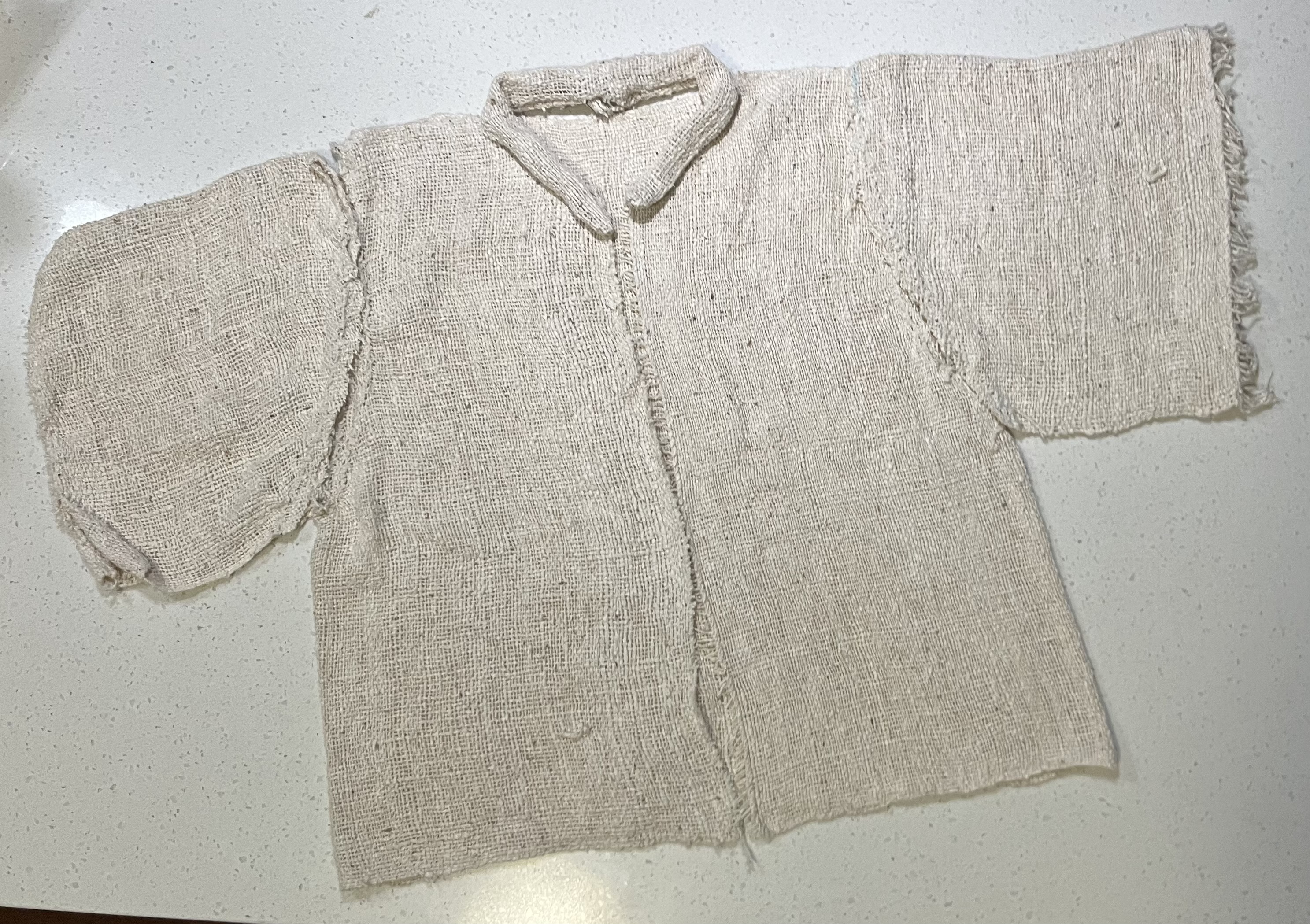 Finishing my hand spun shirt