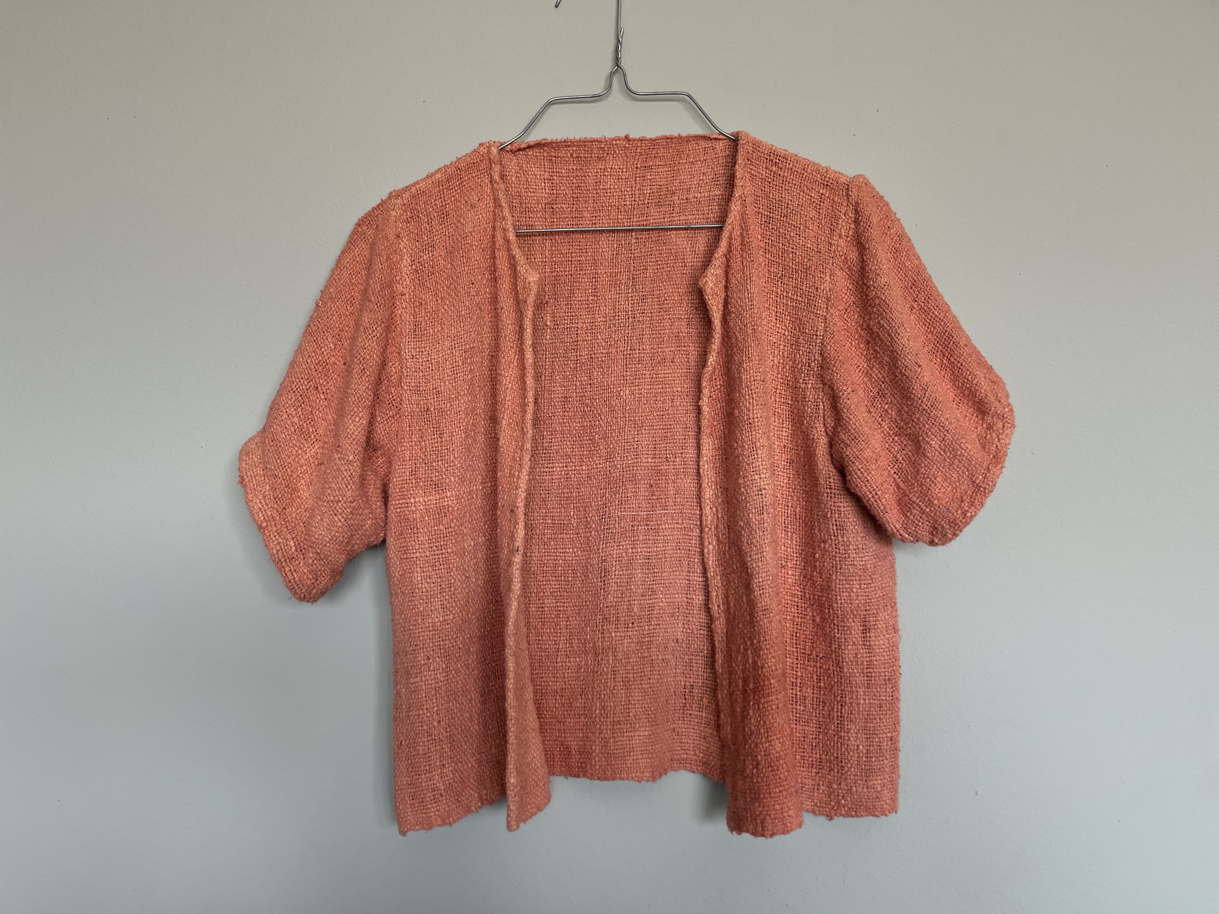 Finishing my hand spun shirt